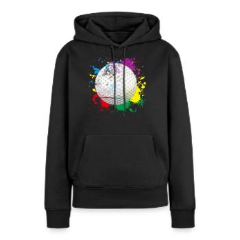 Farbiger Golfball - Frauen Premium Bio Hoodie - Schwarz - Vorne - Julia (174cm)