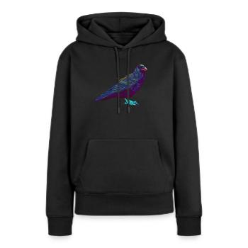 Splash Raven Crow - Sweat à capuche Premium bio Femme - noir - Devant - Julia (174cm)