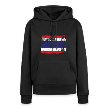 Thailand - Frauen Premium Bio Hoodie - Schwarz - Vorne - Julia (174cm)