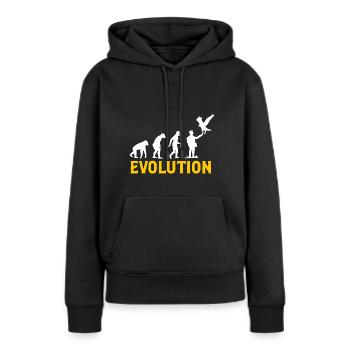 Falknerei Ornithologie Geschenk - Frauen Premium Bio Hoodie - Schwarz - Vorne - Julia (174cm)
