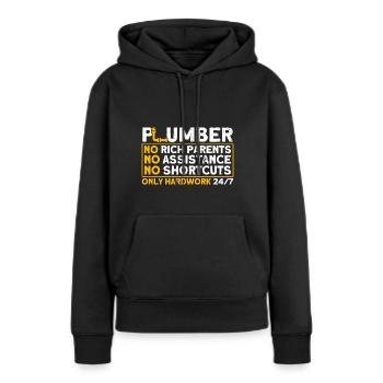 Robinetterie sanitaire Commerce - Sweat à capuche Premium bio Femme - noir - Devant - Julia (174cm)