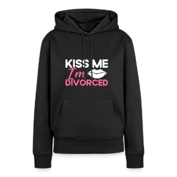 Divorce Divorcé Don divorcé - Sweat à capuche Premium bio Femme - noir - Devant - Julia (174cm)