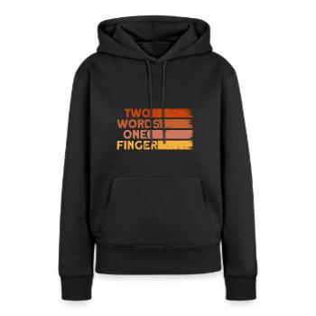Sarcasme Ironie Cadeau sarcastique - Sweat à capuche Premium bio Femme - noir - Devant - Julia (174cm)
