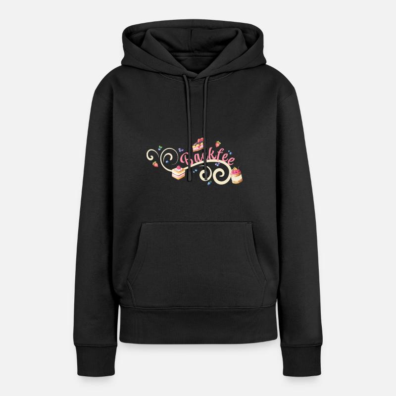 Backfee - Frauen Premium Bio Hoodie - Schwarz