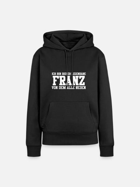 Franz Name Design - Frauen Premium Bio Hoodie - Schwarz