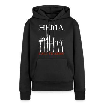 HEMA - Appel aux armes - Sweat à capuche Premium bio Femme - noir - Devant - Julia (174cm)