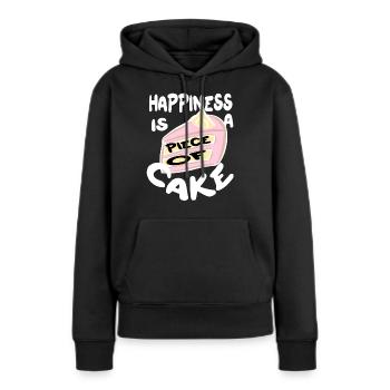 gateau gateau - Sweat à capuche Premium bio Femme - noir - Devant - Julia (174cm)