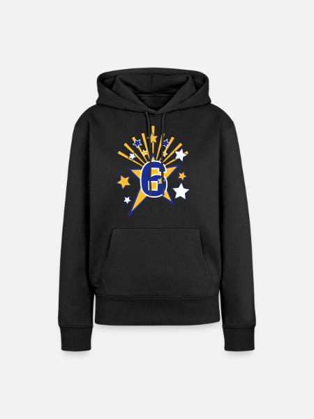 Birthday Star 6 - Women’s Premium Organic Hoodie - black