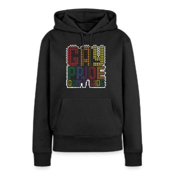 Gay Pride Don’t Wide Pride Gay Pride Gay Pride - Sweat à capuche Premium bio Femme - noir - Devant - Julia (174cm)