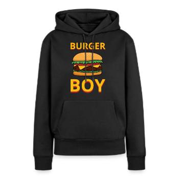 Burger Boy Hamburger Chef Restaurant - Frauen Premium Bio Hoodie - Schwarz - Vorne - Julia (174cm)