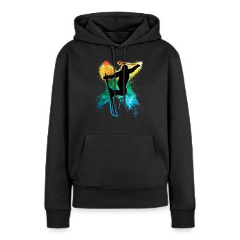 Freeski extreme freestyle trick rainbow - Women’s Premium Organic Hoodie - black - Front - Julia (174cm)