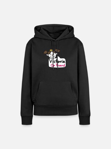 Victoria On Board - Frauen Premium Bio Hoodie - Schwarz