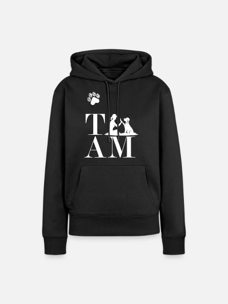 Hunde TEAM - Frauen Premium Bio Hoodie - Schwarz