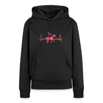 Mädchen Voltigieren Volti - Frauen Premium Bio Hoodie - Schwarz - Vorne - Julia (174cm)