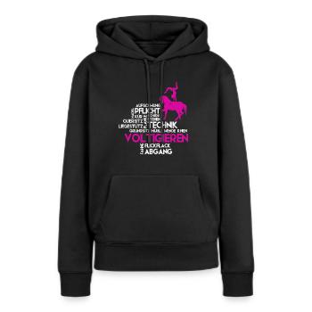 Mädchen Voltigieren Volti - Frauen Premium Bio Hoodie - Schwarz - Vorne - Julia (174cm)