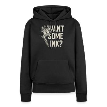 Willst Du Etwas Tinte? Tätowierer Tätowieren - Frauen Premium Bio Hoodie - Schwarz - Vorne - Julia (174cm)
