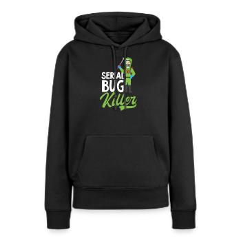 Bug Exterminator Serial Bug Killer - Sweat à capuche Premium bio Femme - noir - Devant - Julia (174cm)
