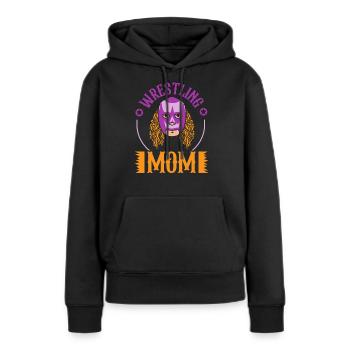 Lutte Mama Lutte Lutte Lutte Lutte Wrestling Wrestling - Sweat à capuche Premium bio Femme - noir - Devant - Julia (174cm)