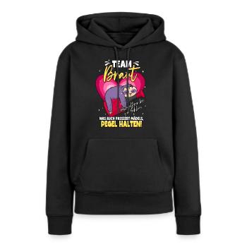 Team Braut Mädels Pegel Halten - Frauen Premium Bio Hoodie - Schwarz - Vorne - Julia (174cm)