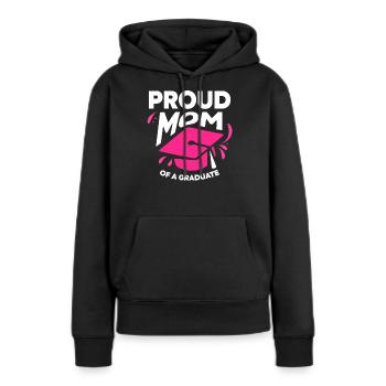 Fière mère d’un diplômé diplômé - Sweat à capuche Premium bio Femme - noir - Devant - Julia (174cm)