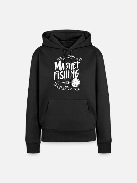 Magnetfischen Magnet Magnetfischer - Frauen Premium Bio Hoodie - Schwarz