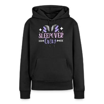 Nuit en équipe Nuitée Fête de nuit - Sweat à capuche Premium bio Femme - noir - Devant - Julia (174cm)
