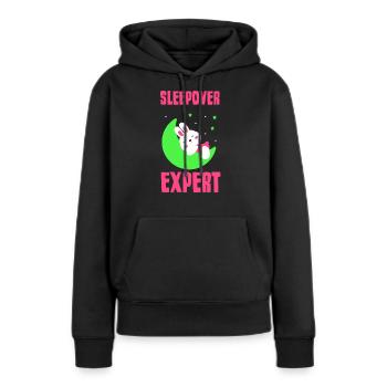 Expert pour les nuitées Nuitée Party sweet - Sweat à capuche Premium bio Femme - noir - Devant - Julia (174cm)