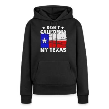 Californie Texas Texans Texan Pride Dictons - Sweat à capuche Premium bio Femme - noir - Devant - Julia (174cm)