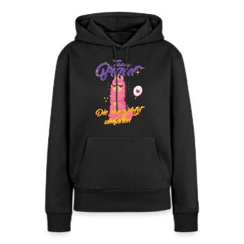 Team Braut Llama Die zuletzt umfallen - Frauen Premium Bio Hoodie - Schwarz - Vorne - Julia (174cm)