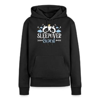 Expert pour les nuitées douces fête nuitée - Sweat à capuche Premium bio Femme - noir - Devant - Julia (174cm)