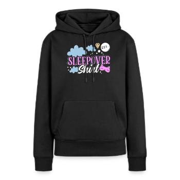 Chemise de nuit NuitÉe Fête - Sweat à capuche Premium bio Femme - noir - Devant - Julia (174cm)