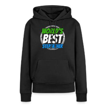 Le meilleur beau-père du monde Beau-père Beau-père Beau-père - Sweat à capuche Premium bio Femme - noir - Devant - Julia (174cm)