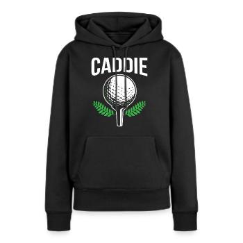 Caddie Golfing Profession Golfeur Golfeur - Sweat à capuche Premium bio Femme - noir - Devant - Julia (174cm)