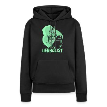 Herb Collector Herb Herb Garden Herbes - Sweat à capuche Premium bio Femme - noir - Devant - Julia (174cm)