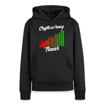 Cryptocurrency Traders Crypto Crypto Trader - Sweat à capuche Premium bio Femme - noir - Devant - Julia (174cm)