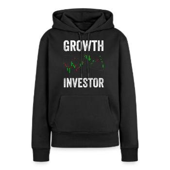 Croissance Investisseurs Croissance Croissance Investisseurs Investissez - Sweat à capuche Premium bio Femme - noir - Devant - Julia (174cm)
