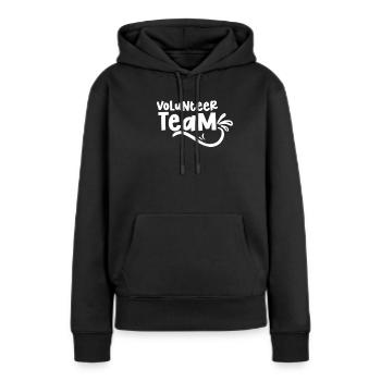 Équipe de bénévoles Profession bénévole - Sweat à capuche Premium bio Femme - noir - Devant - Julia (174cm)