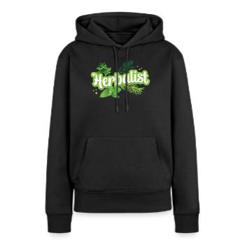 Herboriste Herb Herb Herb Herb Garden - Sweat à capuche Premium bio Femme - noir - Devant - Julia (174cm)