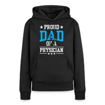 Fier père d’un médecin médecin médecin - Sweat à capuche Premium bio Femme - noir - Devant - Julia (174cm)
