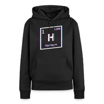 Hydrogène Énergie Hydrogène Élément - Sweat à capuche Premium bio Femme - noir - Devant - Julia (174cm)