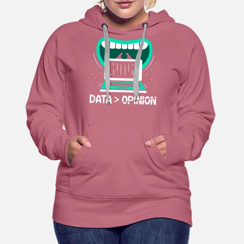 Data > Opinion Code Programmierer Coder Coding Frauen Premium Bio Hoodie