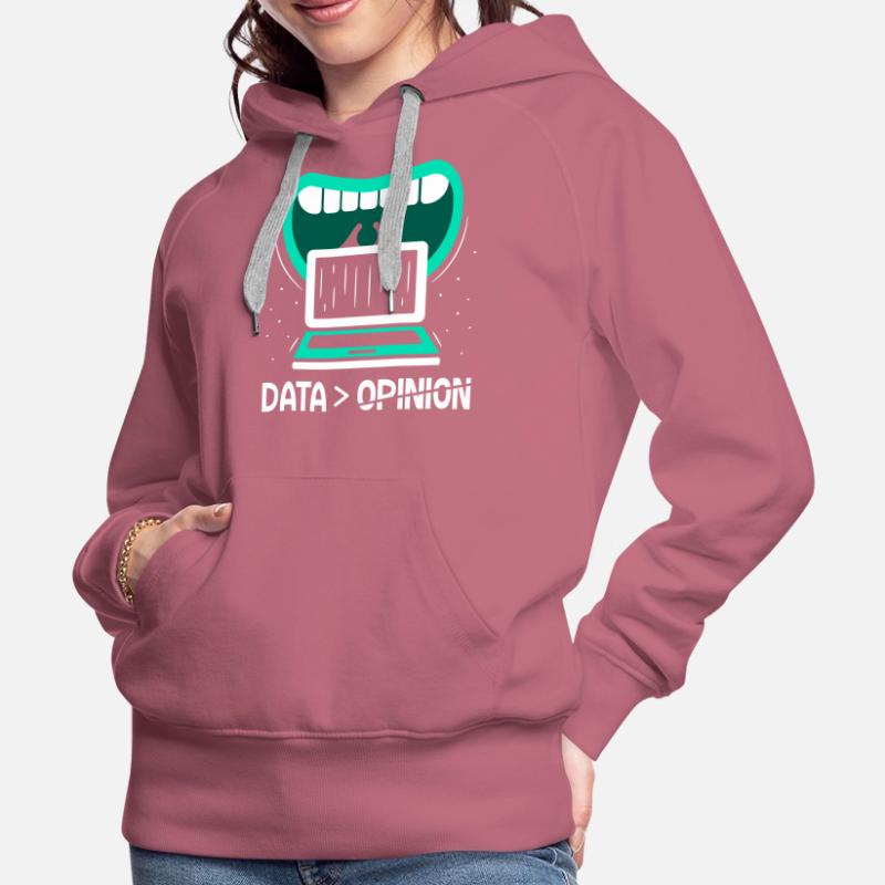 Data > Opinion Code Programmierer Coder Coding Frauen Premium Bio Hoodie