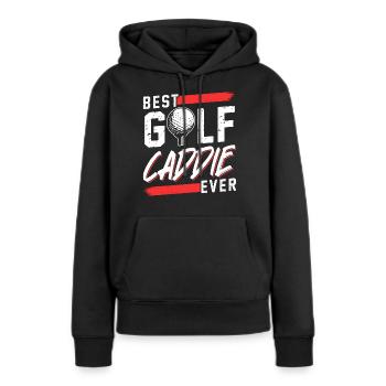 Meilleur Golf Caddy Ever Golf Golf - Sweat à capuche Premium bio Femme - noir - Devant - Julia (174cm)