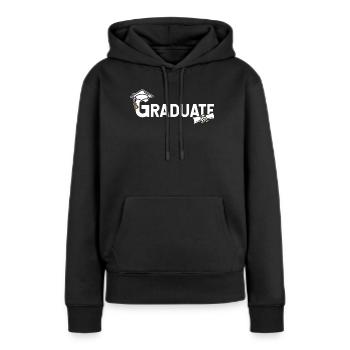 Célébration de remise des diplômes des diplômés - Sweat à capuche Premium bio Femme - noir - Devant - Julia (174cm)