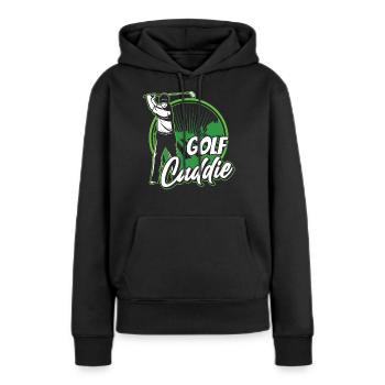 Golf Caddy Profession Golfeur Golf - Sweat à capuche Premium bio Femme - noir - Devant - Julia (174cm)