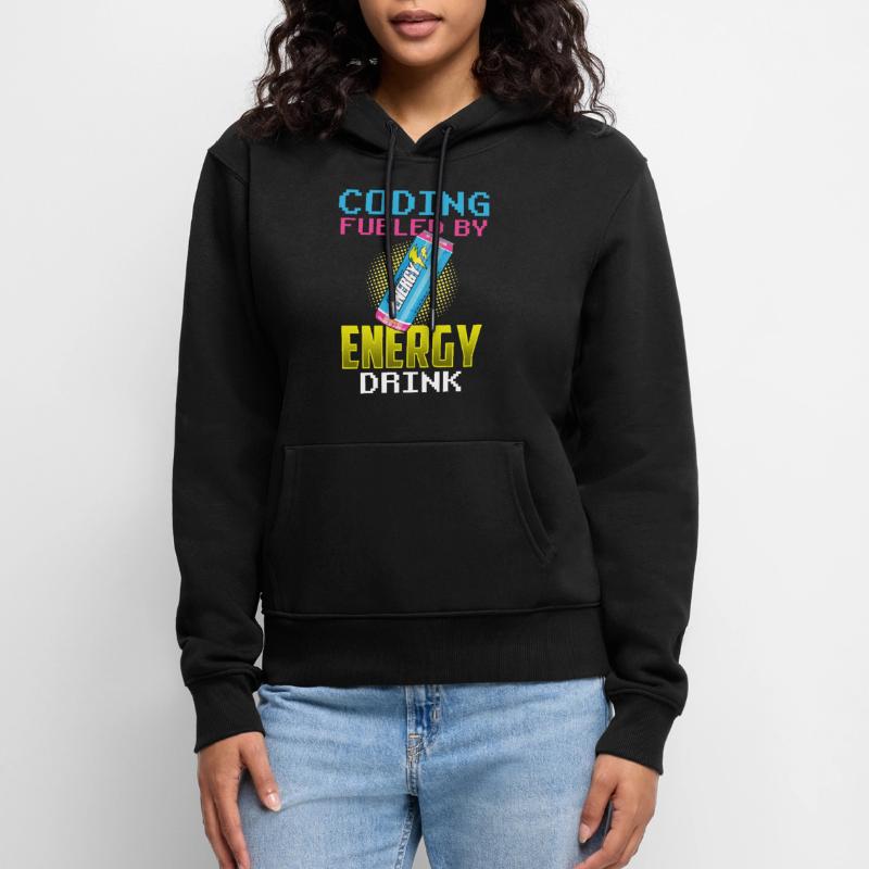 Programmation avec le code de codage Energydrinks Coder Sweat à capuche Premium bio Femme