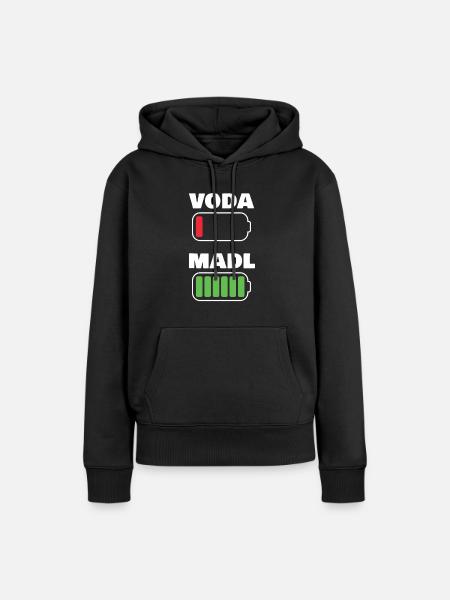 Voda Madl - Frauen Premium Bio Hoodie - Schwarz