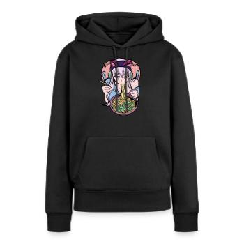 Anime Anime Manga Anime Fille - Sweat à capuche Premium bio Femme - noir - Devant - Julia (174cm)