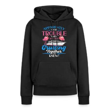 Kreuzreise Schiff Schifffahrt - Frauen Premium Bio Hoodie - Schwarz - Vorne - Julia (174cm)