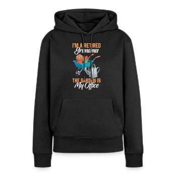 Ich Bin Eine Großmutter Im Ruhestand Oma Garten - Frauen Premium Bio Hoodie - Schwarz - Vorne - Julia (174cm)